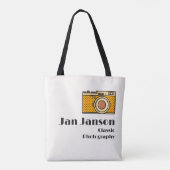 Jan Janson Classic Photography (of jouw naam) Tote Bag (Achterkant)