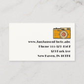 Jan Janson Classic Photography (of uw gegevens) Visitekaartje (Achterkant)