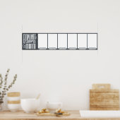 JAN-JUN werknemer van de maandfoto vertoning Poster (Keuken)