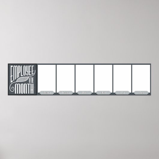 JAN-JUN werknemer van de maandfoto vertoning Poster (Voorkant)