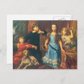 Jan Matejko:Portret van de vier kinderen van de ku Briefkaart (Voorkant / Achterkant)