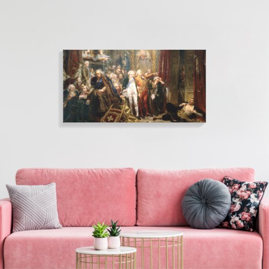 Jan Matejko Rejtan, of de Herfst van Polen Canvas Afdruk (Insitu (Woonkamer))