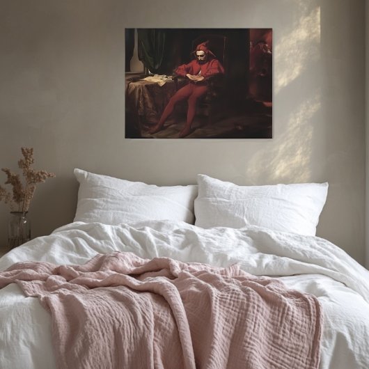 Jan Matejko - Stanczyk tijdens een bal, Harlequin Canvas Afdruk