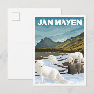 Jan Mayen Norway Vintage Travel  Briefkaart