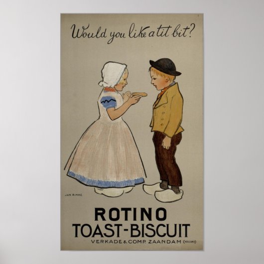 Jan Rinke - Poster met rotinoosterkoekjes (Voorkant)