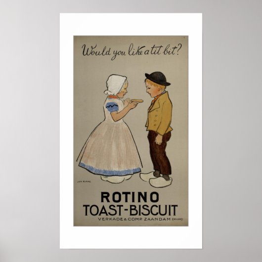 Jan Rinke ~ Rotino toast biscuit Poster (Voorkant)