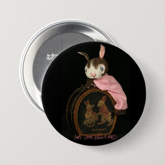 Jan Shackelford BUNNY BUTTON Fleur (Voorkant /achterkant)