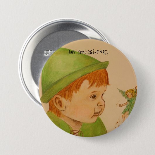 Jan Shackelford Button Pin Peter Pan (Voorkant /achterkant)