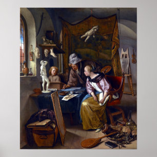 Jan Steen De tekening Poster
