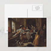 Jan Steen - Het concert van het gezin Briefkaart (Voorkant / Achterkant)