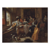Jan Steen - Het concert van het gezin Foto Afdruk (Voorkant)