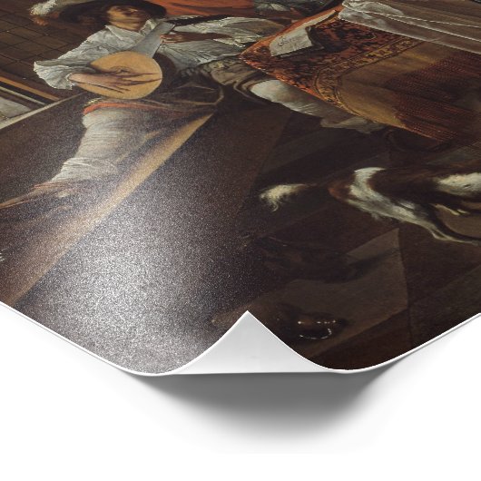 Jan Steen - Het concert van het gezin Foto Afdruk (Hoek)