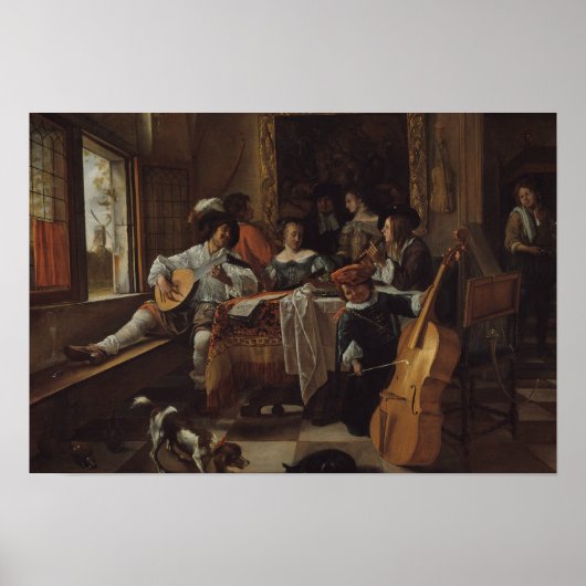 Jan Steen - Het concert van het gezin Poster (Voorkant)