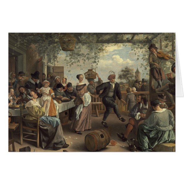 Jan Steen, het dansende echtpaar (Voorkant Horizontaal)
