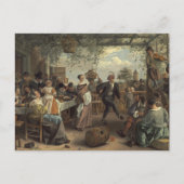 Jan Steen, het dansende echtpaar Briefkaart (Voorkant)