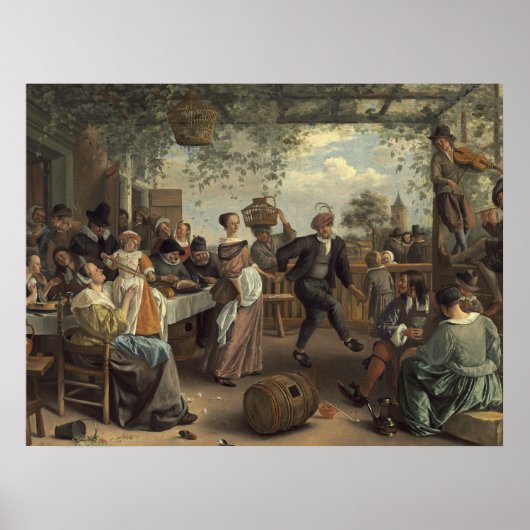 Jan Steen, het dansende echtpaar Poster (Voorkant)