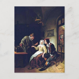 Jan Steen - Keuze tussen Richness en Youth Briefkaart