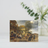 Jan Steen- Peasants voor een Inn Briefkaart (Staand voorkant)