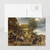 Jan Steen- Peasants voor een Inn Briefkaart (Voorkant / Achterkant)
