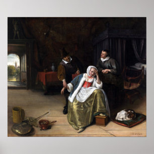Jan Steen The Lovesick Maiden Poster
