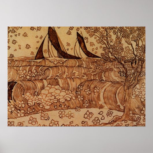 Jan Theodoor Toorop - Poster Waves (Voorkant)