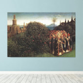 Jan van Eyck - Aanbidding van het Lam-1432 / Canvas Afdruk (Insitu (Houten vloer))