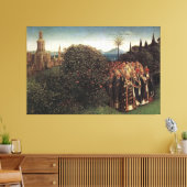 Jan van Eyck - Aanbidding van het Lam-1432 / Canvas Afdruk (Insitu (Woonkamer))