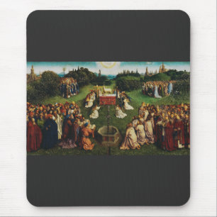 Jan van Eyck Aanbidding van het Lam Gods Kunst Muismat
