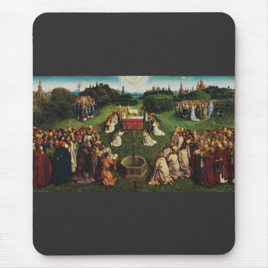 Jan van Eyck Aanbidding van het Lam Gods Kunst Muismat (Voorkant)