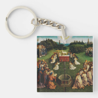 Jan van Eyck Aanbidding van het Lam Gods Kunst Sleutelhanger