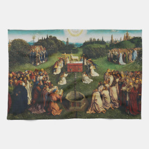 Jan van Eyck Aanbidding van het Lam Gods Kunst Theedoek