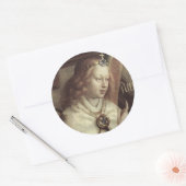Jan van Eyck Angel, Genter Altar Fine  Ronde Sticker (Envelop)