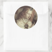 Jan van Eyck Angel, Genter Altar Fine  Ronde Sticker (Tas)