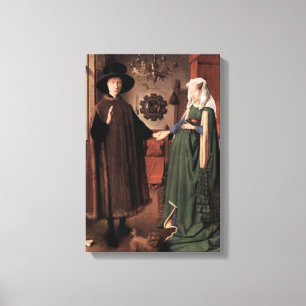Jan van Eyck - Arnolfini Bruiloft Canvas Afdruk
