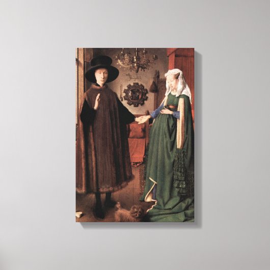 Jan van Eyck - Arnolfini Bruiloft Canvas Afdruk (Voorkant)