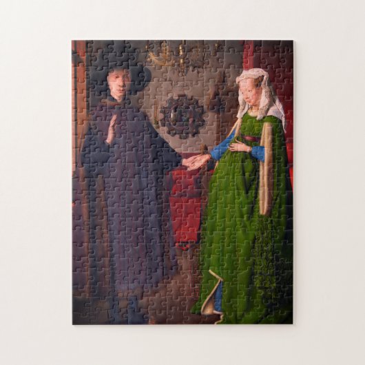 Jan Van Eyck Arnolfini Familie Portret voor paren Legpuzzel (Verticaal)