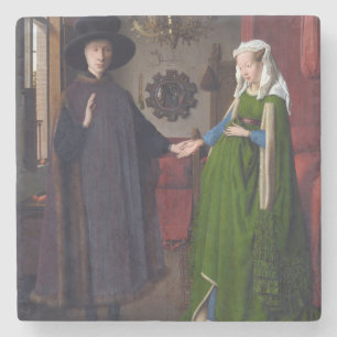 JAN VAN EYCK- Arnolfini Portrait 1434 Stenen Onderzetter