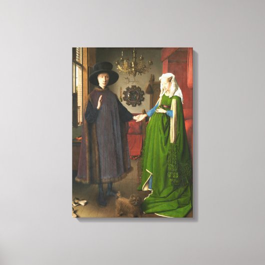 Jan van Eyck Arnolfini Portrait Canvas Afdruk (Voorkant)