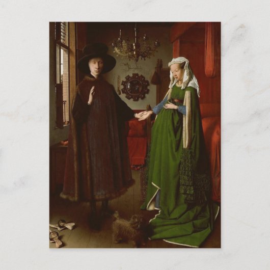 Jan van Eyck (ca. 1390-1441) The Arnolfini Portrai Briefkaart (Voorkant)