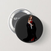 Jan van Eyck - De Madonna in de Kerk Kunst Ronde Button 5,7 Cm (Voorkant /achterkant)