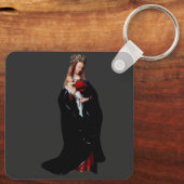 Jan van Eyck - De Madonna in de Kerk Kunst Sleutelhanger (Achterkant)