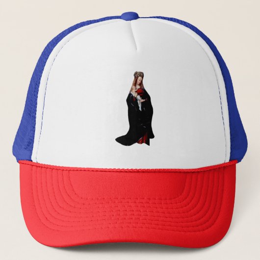 Jan van Eyck - De Madonna in de Kerk Kunst Trucker Pet (Voorkant)