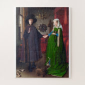 Jan Van Eyck - Giovanni Arnolfini en zijn bride Legpuzzel (Verticaal)