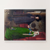 Jan Van Eyck - Giovanni Arnolfini en zijn bride Legpuzzel (Horizontaal)