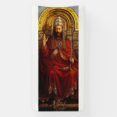 Jan van Eyck God de Vader op Troon Kunstwerk Spandoek (Verticaal)