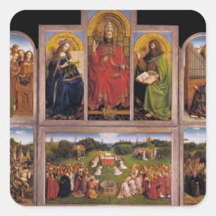 Jan van Eyck - Het Gentse altaarstuk Vierkante Sticker