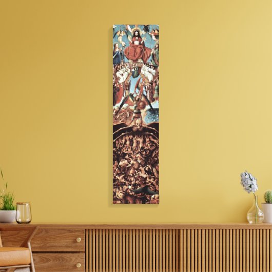 Jan van Eyck - Laatste Oordeel tweeluik vleugel Canvas Afdruk (Insitu (Woonkamer))