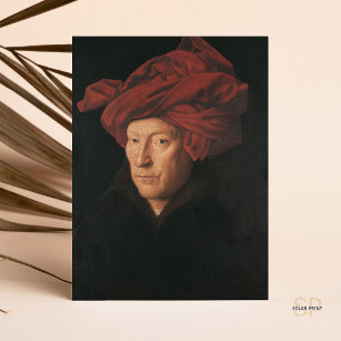 Jan van Eyck Portret van een Man in een rode tulba Briefkaart