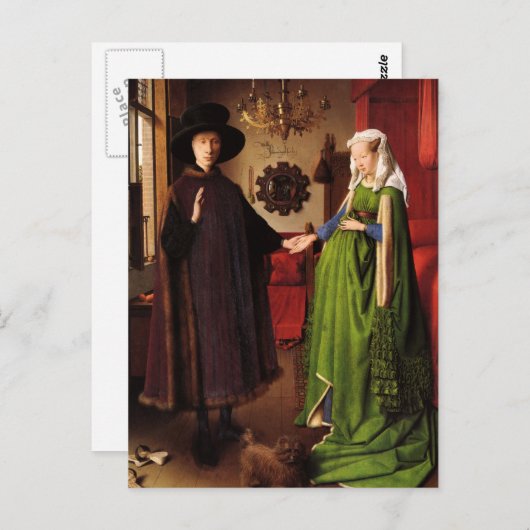 Jan Van Eyck Protrait of Giovannit Arnofini & Wife Briefkaart (Voorkant / Achterkant)