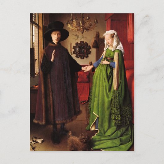 Jan Van Eyck Protrait of Giovannit Arnofini & Wife Briefkaart (Voorkant)